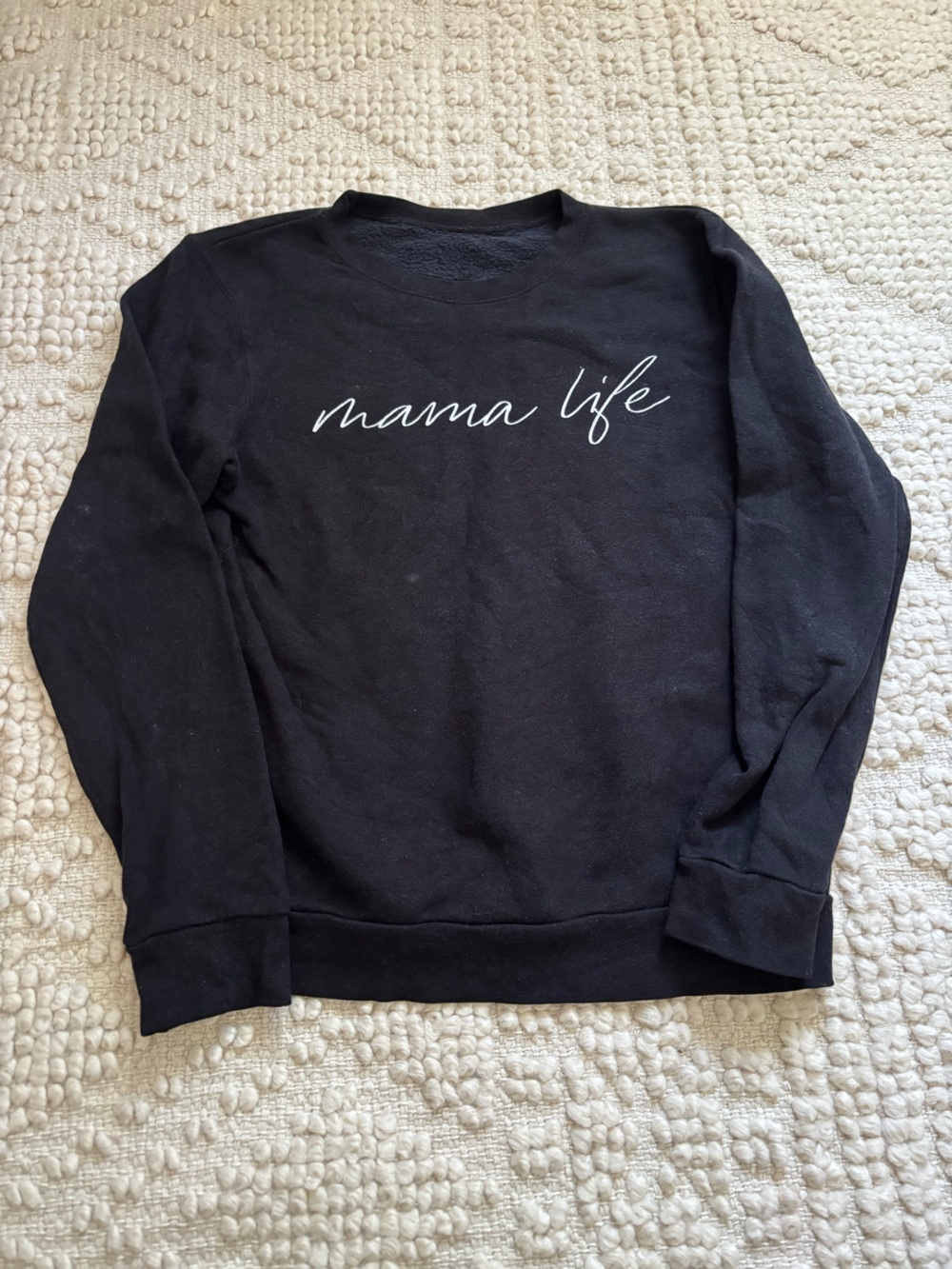 Mama Life Black Crewneck Sweater